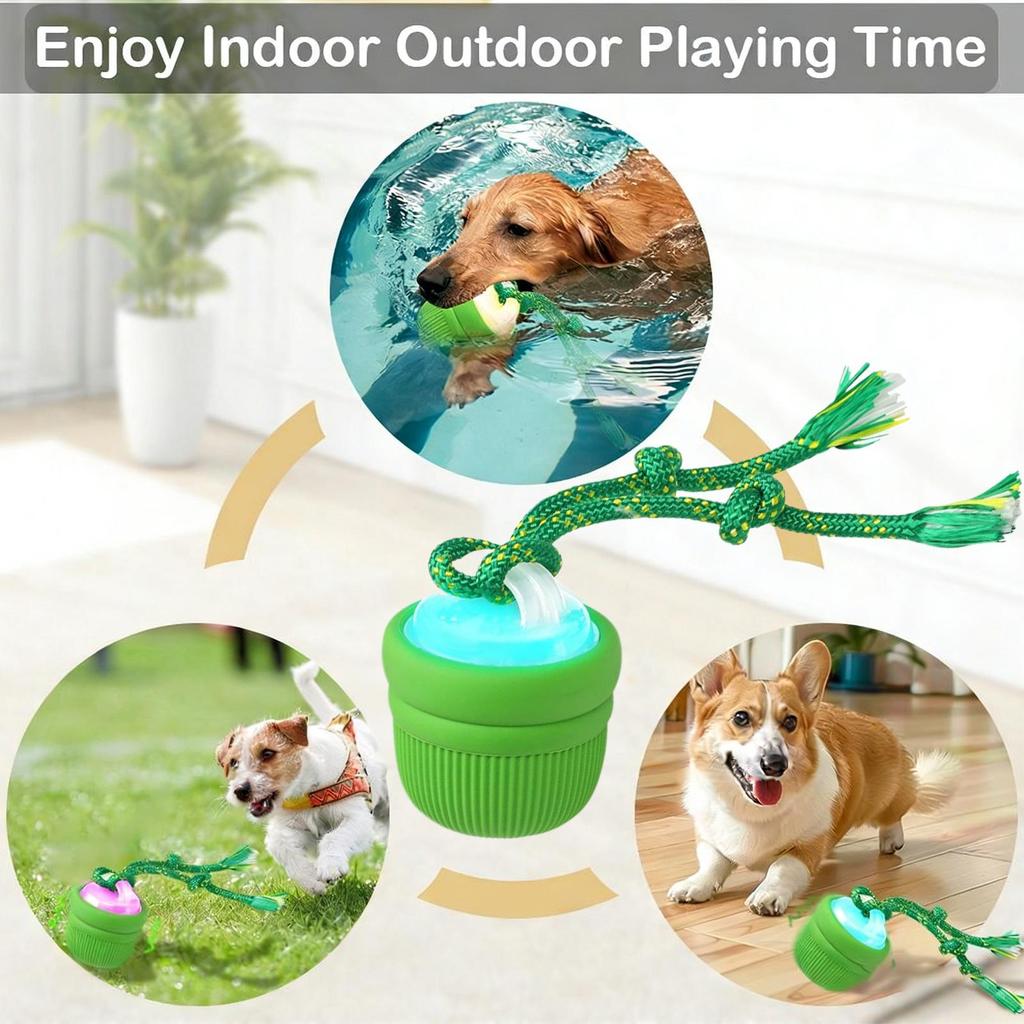 Interactive Dog Ball Automatic Moving Chewable Automatic Moving Dogs Ball For Small Medium Large Puppy Home Indoor Outdoor Pool