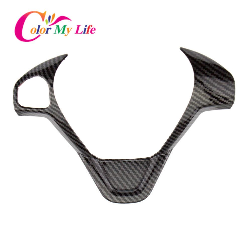 Car Accessories for Ford Fiesta MK7 2009 - 2017 Ecosport 2012-2017 Steering Wheel Panel Decoration Cover Trim