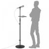 OUKMIC Microphone Stand Floor Microphone Stand 84~147cm Adjustable Karaoke Microphone Stand Detachable Microphone Stand with Heavy Round Base, Cable C