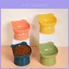 High-legged Cat Bowl Nordic Style Cartoon Neck-guard Anti-overflow Plastic Elevated Prevent Cervical Disease Pet Bowl