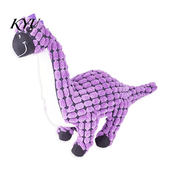 Durable Chew Toys for Small Medium Dogs Dinosaur Plush Dog Toy, Built-in Sound Device, Teething Cleaning Soft Daily Teeth Grinding Accessories