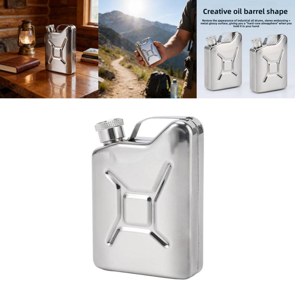 Heavy Duty Stainless Steel Liquor Bottle With Compact Size For Travel And Household Storage
