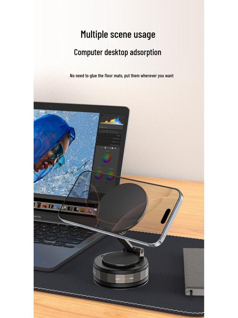 Vacuum Suction Magnetic Rotating Car Phone Holder