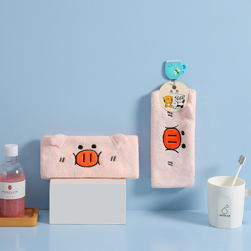 Cartoon Beerus Coral Fleece Hair Band, Anti-slip Washbasin and Face Wash Women's Hair Band, Embroidered Headband