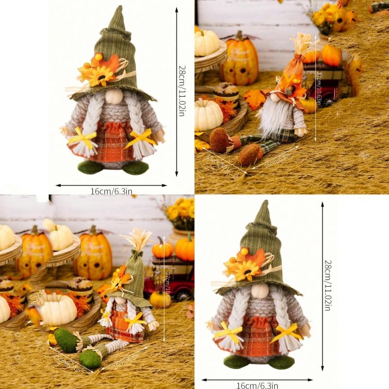 Harvest Autumn Leg Hanging Dwarf Doll Scarecrow Ornament Festival Doll 1