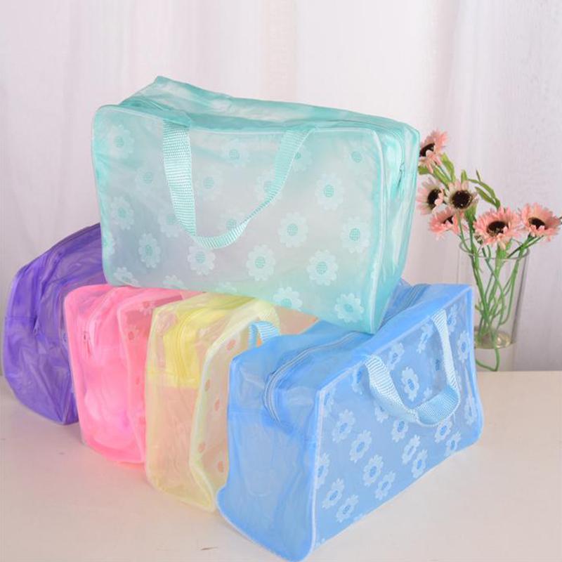 Large Capacity Floral Waterproof Makeup Bag Toiletries And Shower Supplies Storage Bag
