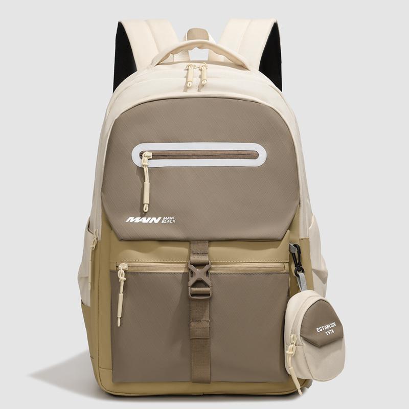 Rucsac Școlar pentru Elev de Liceu cu Blocuri de Culoare Rucsac de Călătorie pentru Bărbați Rucsac Ușor cu Capacitate Mare