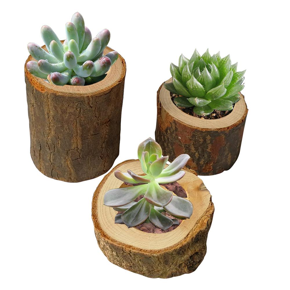 New Pillar Design Tealight Candlestick Wooden Candle Holder   Flower Pot Home Garden Decoration