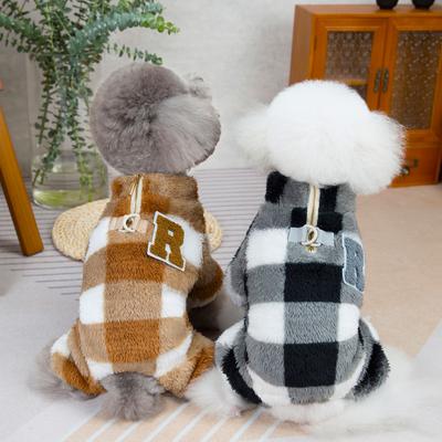 Turtleneck Dog Pajamas for Small Dogs Fleece Dog Sweater Winter Cute Tiny Dog Clothes Outfit Puppy Overalls Pet Cat Jumpsuits