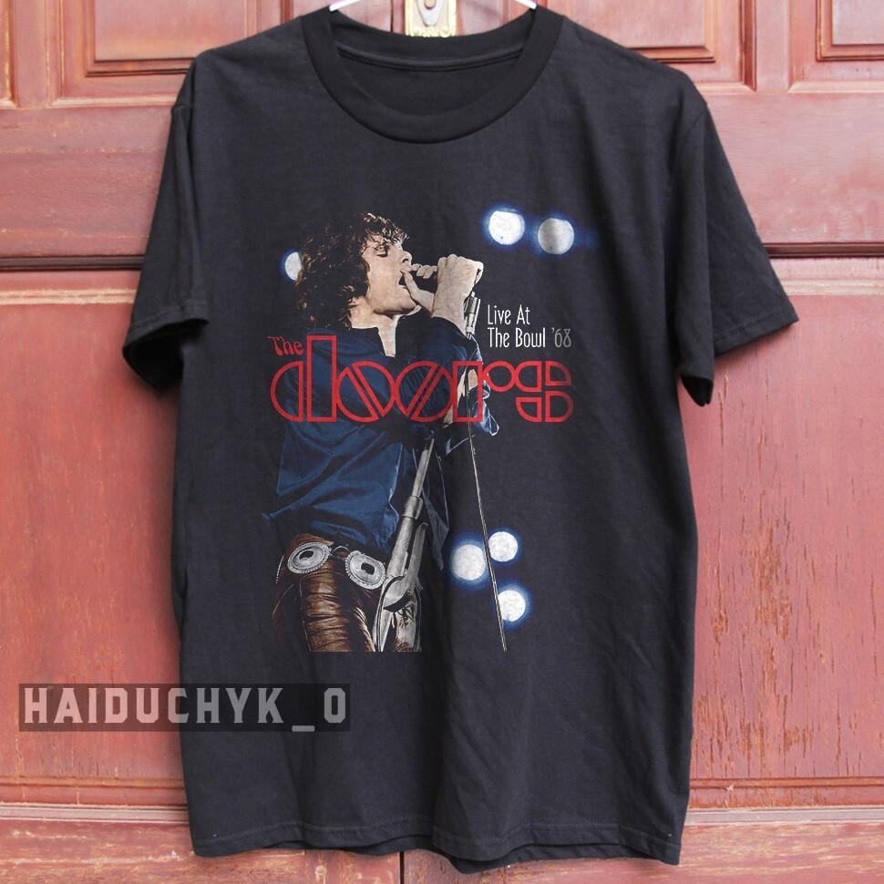 The Doors Live at the Bowl  68 Unisex Black T-shirt Size S-5XL Unisex T-Shirt S