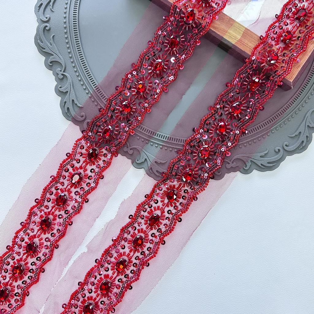 White Glass Rhinestone Lace Diy Clothing Jacket Women'S Bag Sweater Hand-Sewn Patch Decorative Accessories