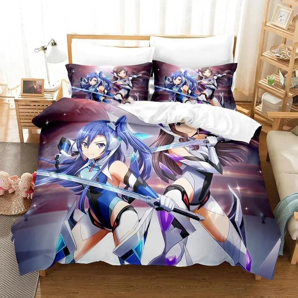 Anime Revue Starlight Ložní souprava Chlapci Dívky Velikost Twin Queen Povlak na přikrývku Povlak na polštář Postel Děti Dospělí Móda Domácí textil