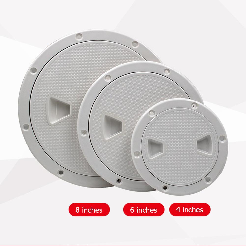 4/6/8 Inch Boat Hatches Deck Plate Round Plastic Marine Deck Cover Non Slip Detachable Double Waterproof for Marine Boat Yacht