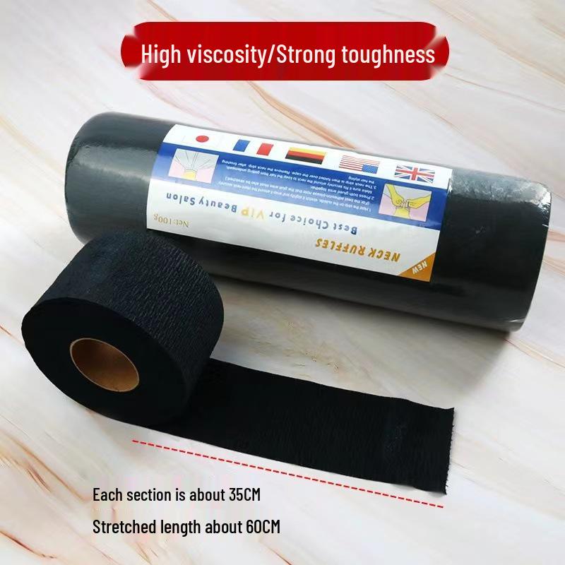 Disposable Black Hairdressing Bib for Anti-Split Ends and Neck Protection
