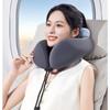 Memory Foam U-Shaped Neck Pillow for Travel & Airplane - Ergonomic Cervical Support Pillow with Portable Design Washable Cover