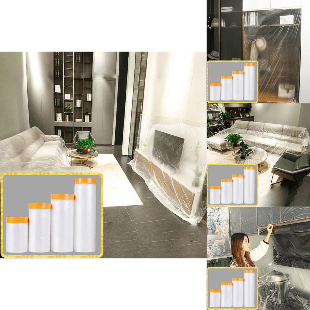 High Adhesive Dust Protection Film Thickened Plastic Cover For Home Renovation And Furniture