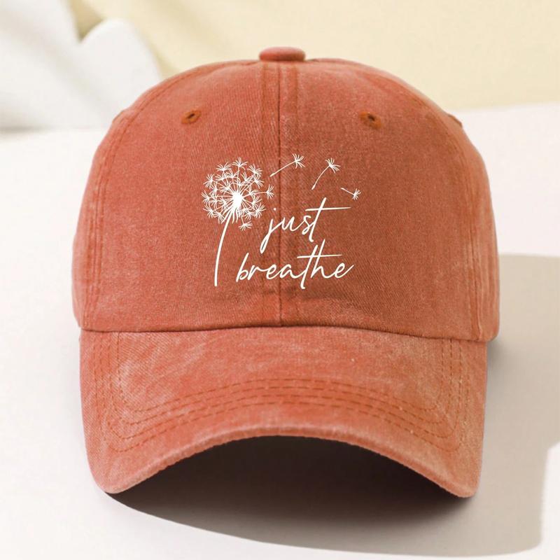 1 Piece of Women's Dandelion Pattern Soft Top Baseball Cap, Adjustable Outdoor Hat, Sun Shading, Breathable and Comfortable