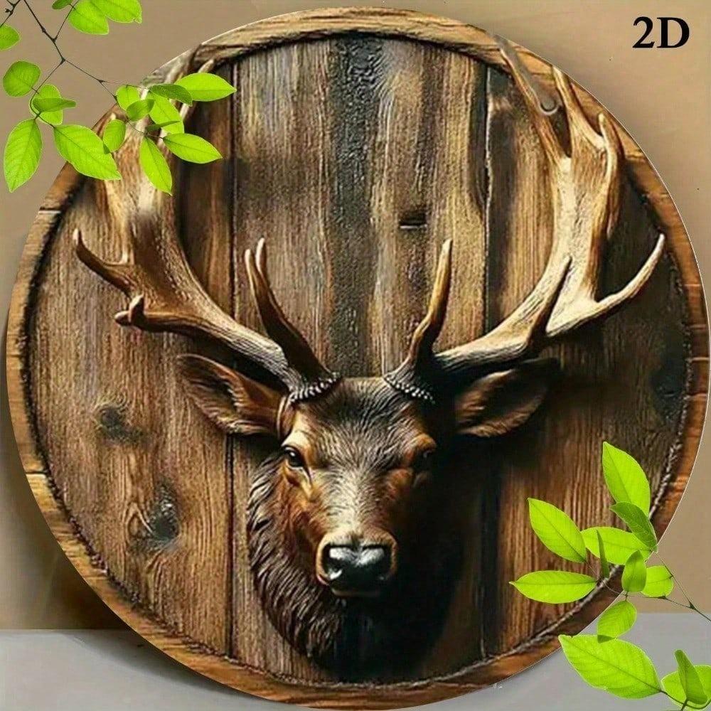 Metal Wall Decor Deer Antlers Rustic Deer Head Farmhouse Art