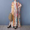 Women's Casual Retro Cotton and Linen Beach Dress