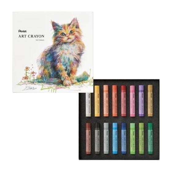 Pentel Crayon Art Crayon 16 Color Set PTAC-16