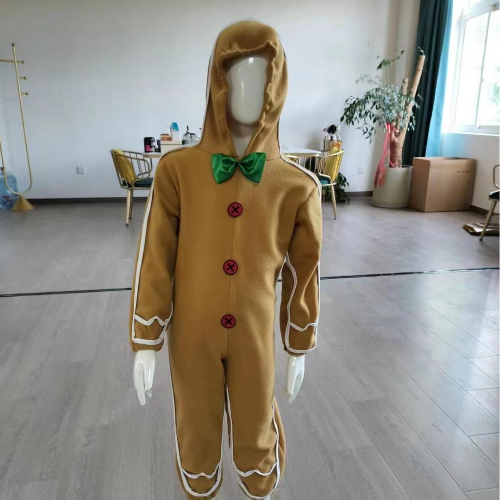 Christmas Gingerbread Man & Halloween Skeleton Knight Children's Jumpsuit Costume