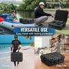 VEVOR Weatherproof Hard Case, Heavy Duty Protective Dry Box Case with Pre-cut Foam, and Retractable Pull Handles for Travel, Hunting, Military