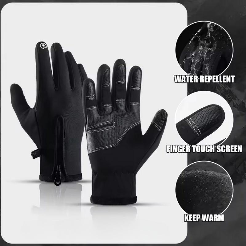 Outdoor Winter Gloves For Men Waterproof Thermal Fleece Lined Resistant Touch Screen Non-slip Motorbike Riding Mountaineering