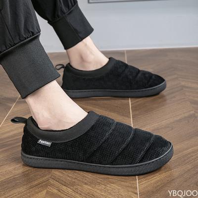 Pantofole in cotone taglia grande per l'inverno da uomo scarpe da interno in cotone da uomo sacchetti caldi antiscivolo pantofole invernali comode