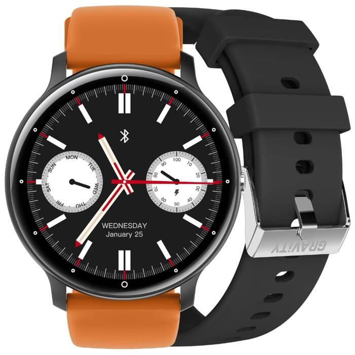 Smartwatch Unisex Gravity Gt1-2 Pro - Rozmowy Bluetooth, Dodatkowy Pasek (Sg027B)