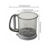 Semi Automatic Flour Sifter Easy To Use Manual Culinary Sieve Food Grade Hand Crank for