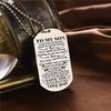 To Necklace Fashion My Son Daughter Dad Mom Dog Tag Birthday Gift Kids For