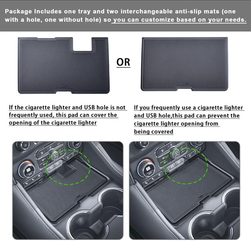 Middle Center Console Organizer for -2024 Chevy Tahoe/Suburban & GMC Yukon/YukonXL Gear Shift Center Console Car Accessories