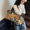 Borsa da viaggio portatile stampata per riporre bagagli, grande capacità, impermeabile, borsa sportiva da palestra per esterni per coppie