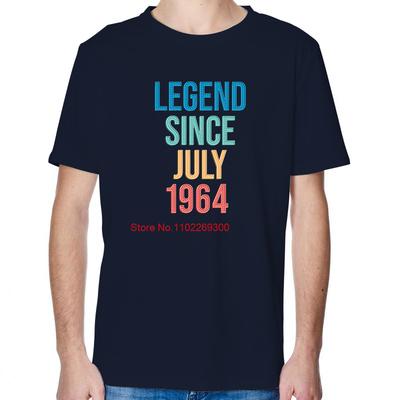 Né en Juillet 1964 Mode Cadeau d'Anniversaire T-shirt Été Coton Nouveaux Chemises et T-shirts T-shirts Manches Courtes T-shirt Imprimé