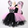 Colorful Butterfly Fairy Costume for Girls Fancy Tulle Princess Tutu Dress Baby Halloween Carnival Birthday Dress Up Outfits