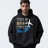So bin ich drauf Flugzeugpilot Lustiger Airline Hoodie Bedruckter Pullover Modisch und Trendig Halloween