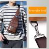 WEIXIER Men's Leather Sling Bag Crossbody Backpack Water-Resistant Shoulder Bag for Travel, Hiking, Daily Commute