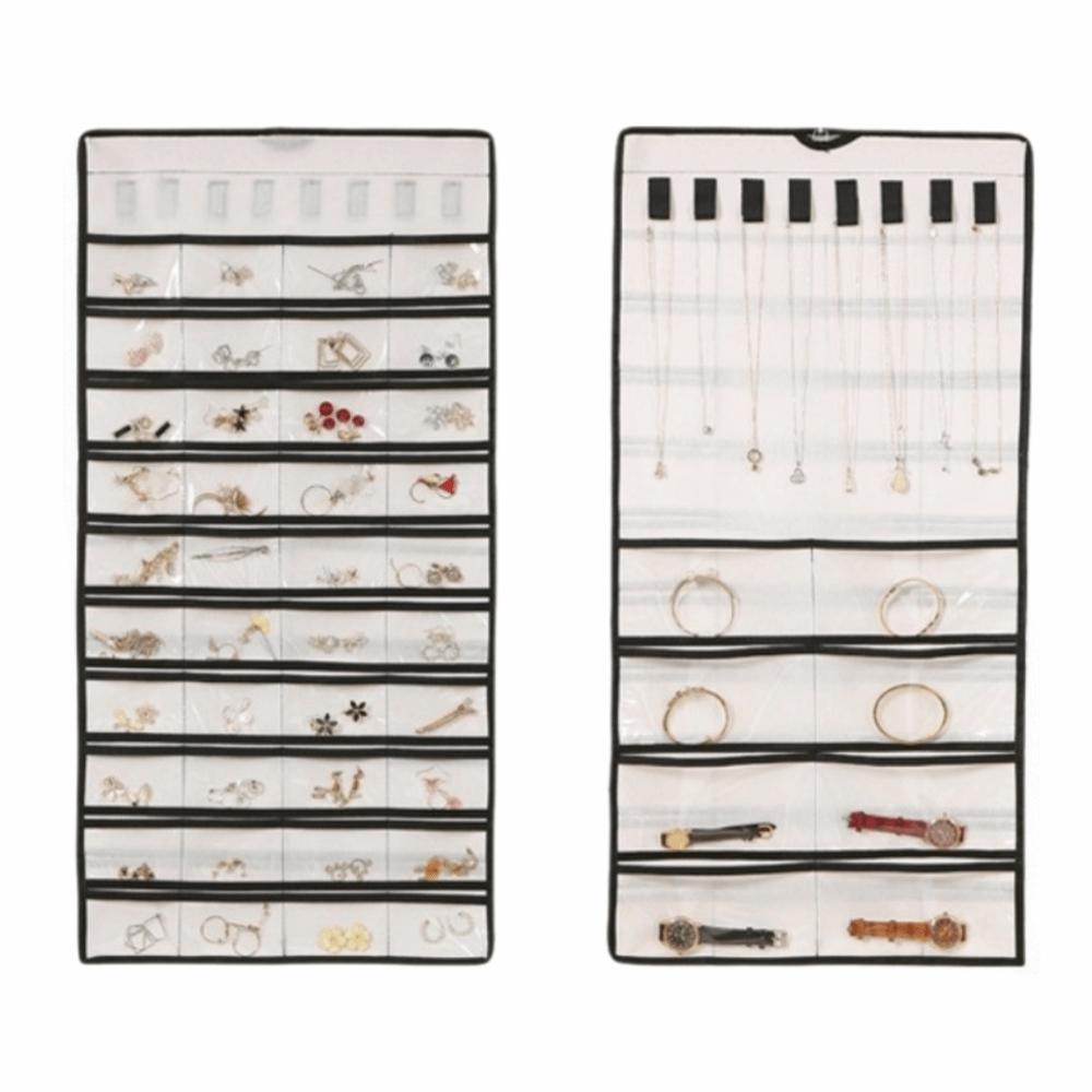 Große Kapazität Schmuckaufbewahrungstasche Vliesstoff Schmuck-Display-Halter Kleinkram-Sortierung