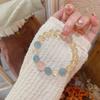 Natürliches Rosenquarz-Armband zum Anziehen von Liebe, Blauer Nadelachat, Aquamarin, Citrin, Reichtums- und Glücksarmband, Nischenprodukt