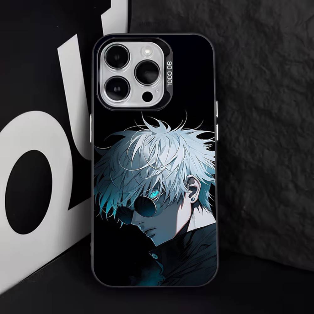 J-Jujutsu K-Kaisen G-Gojo Anime Phone Case For iPhone 17,16,15,14,13,12,11,Pro,Max,Plus,E,Air,Mini Black Tpu Cover iPhone14Pro