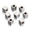 20pcs 2 3 4 5mm Stainless Steel Square Cube Bead Hole 1mm 2mm Spacer Loose Beads DIY Needlework Bracelet Necklace Jewelry Making