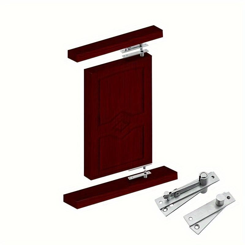 Zawiasy ze stali nierdzewnej w stylu Art Deco do ukrytych drzwi szafek, metalowe zawiasy obrotowe 360 stopni do montażu licowego z podstawą o wysokiej nośności - wykończenie szczotkowane