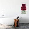 Wrought Iron Bathroom Towel Rack Wall-Mounted Wine Bottle Display Rack Simple Multifunctional Storage Shelf