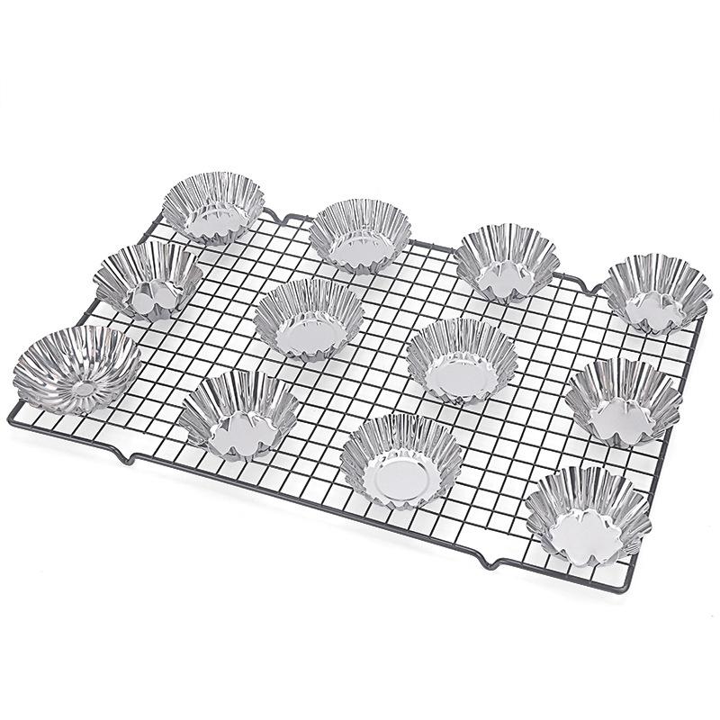 10pcs 430 stainless steel egg tart mold lace egg tart egg tart mold Portuguese tart chrysanthemum cup egg tart cup baking tools