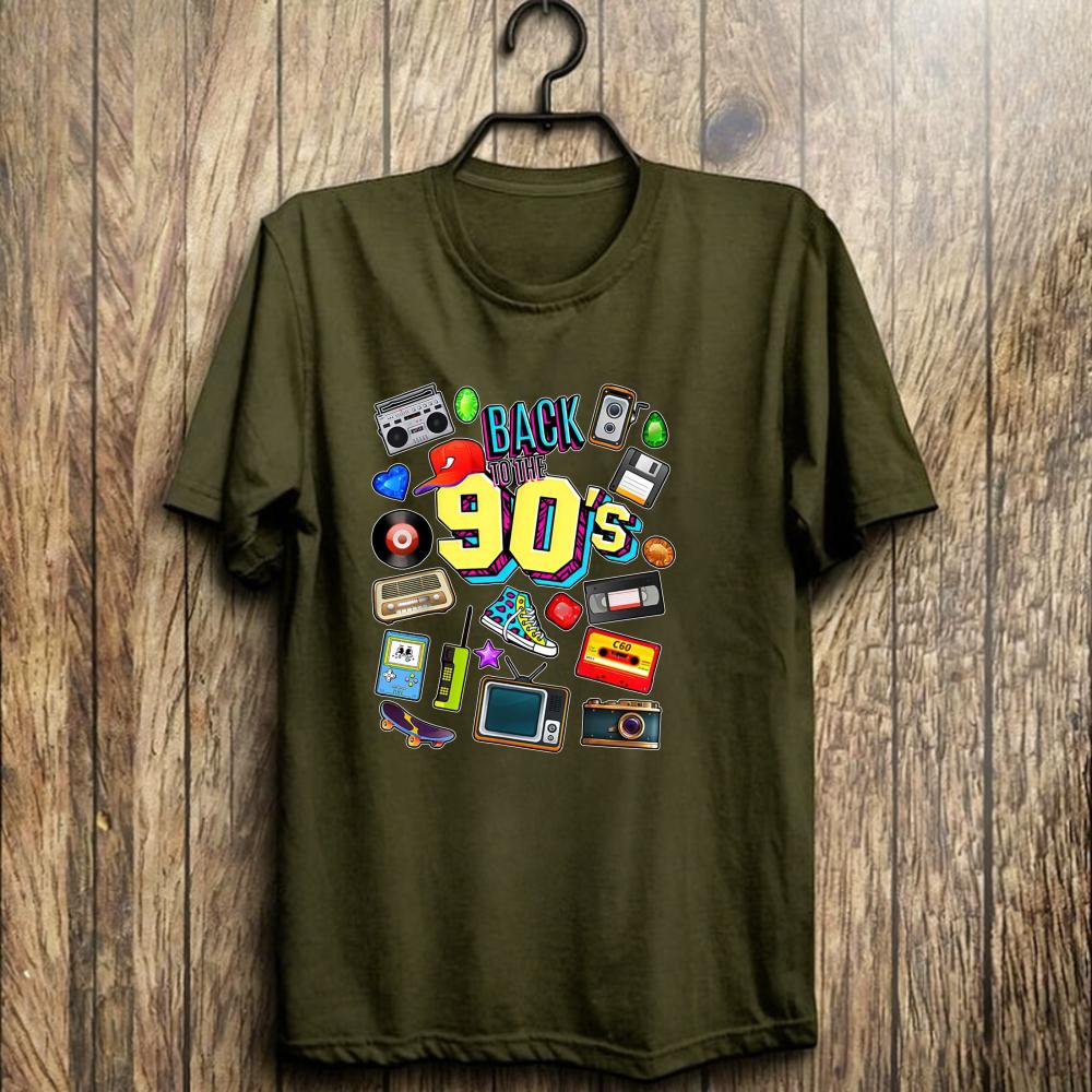Retro 90s T-Shirt Vintage Design Graphic T shirts Retro Trend Cool Street T Shirts Unisex Trendy Nostalgia Party Casual Top