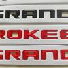 For Grand Cherokee ABS Letters Emblem Car Styling Side Doors Nameplate Sticker Car Accessory Matte Glossy Black Chrome Red