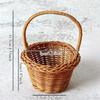 4PCS Creative Mini Rattan Woven Baskets Beautiful Hand Made Storage Basket, Wicker Flower Basket Shopping Storage Hamper Basket