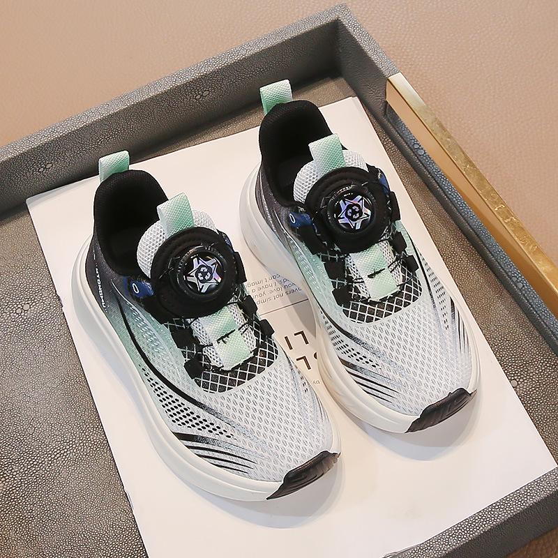 Children's Lightweight Sports Shoes Breathable Hollow Casual Shoes Boys' Single Mesh Shoes Soft Sole Non-slip Running Shoes