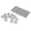12 Pcs Stainless Steel Cylinder Head Bolt Kit Exhaust Manifold Stud Bolts Replacement for Chevy V8 LSX LS1 LS2 LS3 LS6 LS7