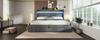 Upholstered Bed 160x200 Cm with Hydraulic Storage, Headboard Compartment, LED Lighting, USB & USB-C Port, Wood Slat Frame, Grey, Linen, No Mattress